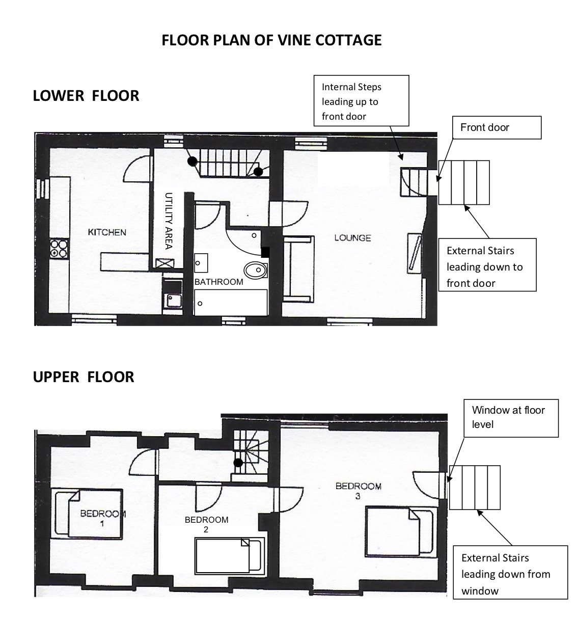 Floor Plan Vine Cottage